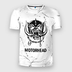 Мужская спорт-футболка Motorhead glitch на светлом фоне