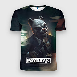 Мужская спорт-футболка Payday 2 dog mask