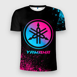 Мужская спорт-футболка Yamaha - neon gradient