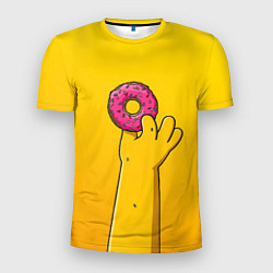Мужская спорт-футболка Гомер и пончик