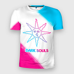 Мужская спорт-футболка Dark Souls neon gradient style