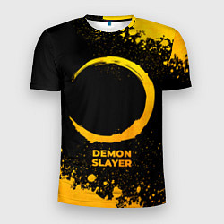 Футболка спортивная мужская Demon Slayer - gold gradient, цвет: 3D-принт