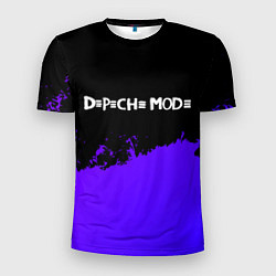 Мужская спорт-футболка Depeche Mode purple grunge