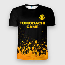 Мужская спорт-футболка Tomodachi Game - gold gradient: символ сверху