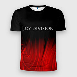 Мужская спорт-футболка Joy Division red plasma
