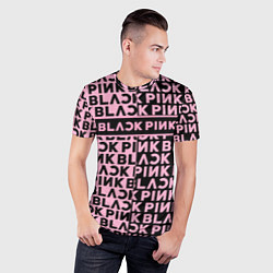Футболка спортивная мужская Blackpink - pink text, цвет: 3D-принт — фото 2