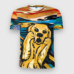 Футболка спортивная мужская Крик собаки, цвет: 3D-принт