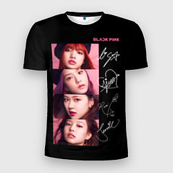 Футболка спортивная мужская Blackpink Autographs, цвет: 3D-принт