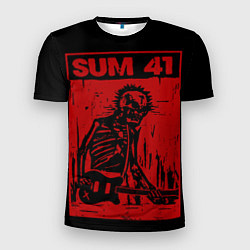 Футболка спортивная мужская Sum41 - Skeleton, цвет: 3D-принт