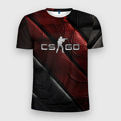 Футболка спортивная мужская CS GO dark red texture, цвет: 3D-принт