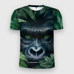 Мужская спорт-футболка Крупная морда гориллы