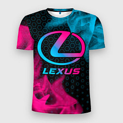 Мужская спорт-футболка Lexus - neon gradient