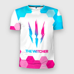 Мужская спорт-футболка The Witcher neon gradient style