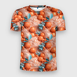 Мужская спорт-футболка Сочные фрукты клипарт