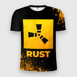 Мужская спорт-футболка Rust - gold gradient