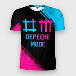 Мужская спорт-футболка Depeche Mode - neon gradient