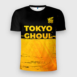 Мужская спорт-футболка Tokyo Ghoul - gold gradient: символ сверху