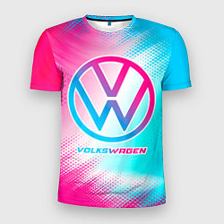 Мужская спорт-футболка Volkswagen neon gradient style