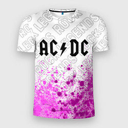 Мужская спорт-футболка AC DC rock legends: символ сверху