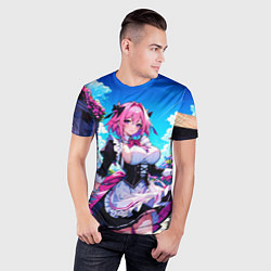 Футболка спортивная мужская Астольфо служанка - Fate grand order, цвет: 3D-принт — фото 2