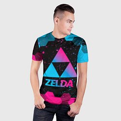 Футболка спортивная мужская Zelda - neon gradient, цвет: 3D-принт — фото 2