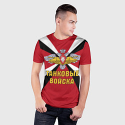 Футболка спортивная мужская Танковые Войска - герб, цвет: 3D-принт — фото 2