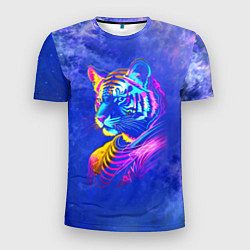 Мужская спорт-футболка Neon tiger - neural network