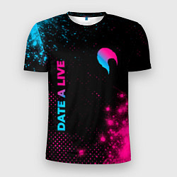 Футболка спортивная мужская Date A Live - neon gradient: надпись, символ, цвет: 3D-принт