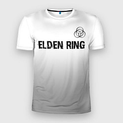 Футболка спортивная мужская Elden Ring glitch на светлом фоне: символ сверху, цвет: 3D-принт