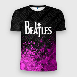Мужская спорт-футболка The Beatles rock legends: символ сверху