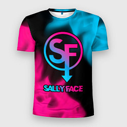 Мужская спорт-футболка Sally Face - neon gradient