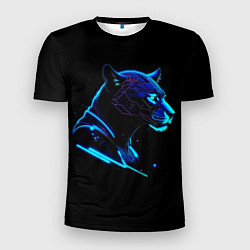 Футболка спортивная мужская Пантера киберпан, цвет: 3D-принт