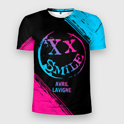 Мужская спорт-футболка Avril Lavigne - neon gradient