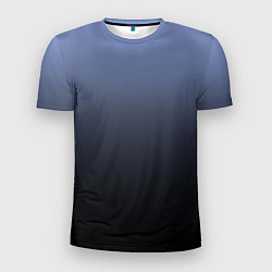 Футболка спортивная мужская Градиент сиренево-черный, цвет: 3D-принт
