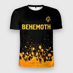 Мужская спорт-футболка Behemoth - gold gradient: символ сверху