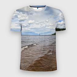 Мужская спорт-футболка Волны на Ладожском озере