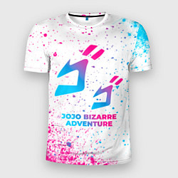 Футболка спортивная мужская JoJo Bizarre Adventure neon gradient style, цвет: 3D-принт