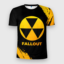 Мужская спорт-футболка Fallout - gold gradient