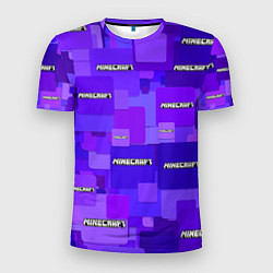 Футболка спортивная мужская Minecraft pattern logo, цвет: 3D-принт