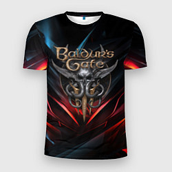 Мужская спорт-футболка Baldurs Gate 3 dark logo