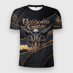 Мужская спорт-футболка Baldurs Gate 3 logo dark logo