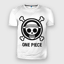 Мужская спорт-футболка One Piece glitch на светлом фоне