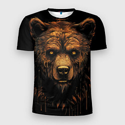 Мужская спорт-футболка Медведь иллюстрация