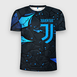 Мужская спорт-футболка Juventus abstract blue logo