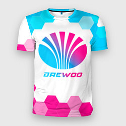 Мужская спорт-футболка Daewoo neon gradient style