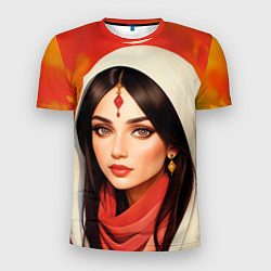 Мужская спорт-футболка Нейросеть - индийская принцесса