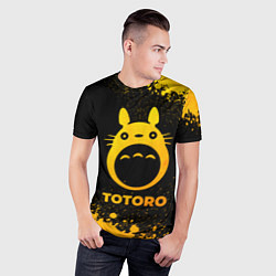 Футболка спортивная мужская Totoro - gold gradient, цвет: 3D-принт — фото 2