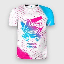 Мужская спорт-футболка Tokyo Ghoul neon gradient style