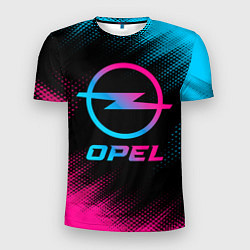 Мужская спорт-футболка Opel - neon gradient