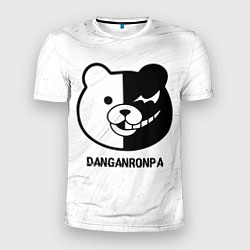 Мужская спорт-футболка Danganronpa glitch на светлом фоне